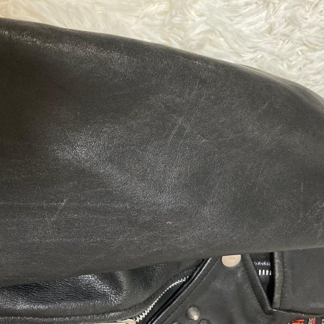 レア　CUIRS LONDON レザー　ダブルライダースジャケット　スタッズ　黒