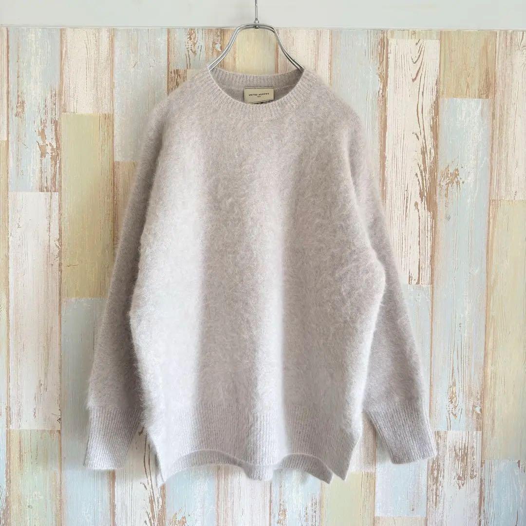 ユナイテッドアローズ ニット クルーネック グレー ウール