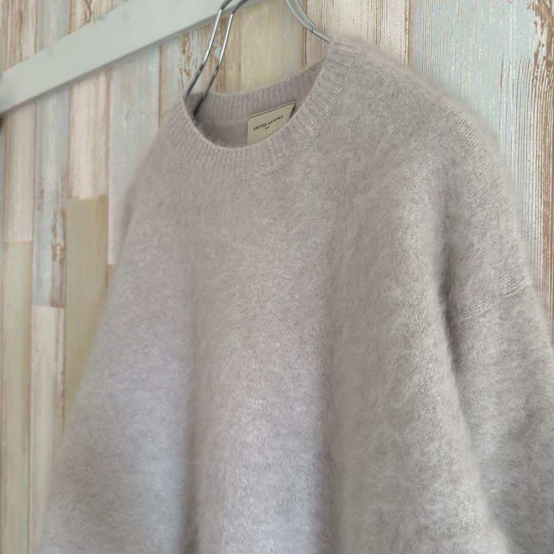 ユナイテッドアローズ ニット クルーネック グレー ウール