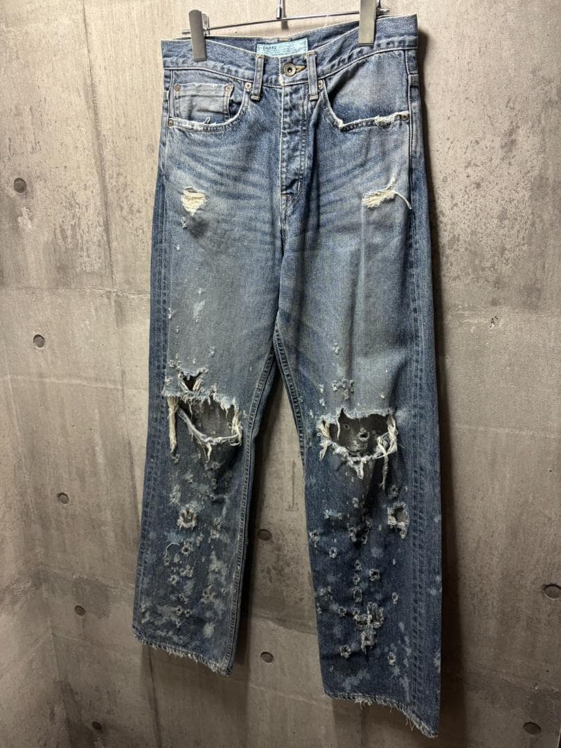 DAIRIKU ダイリク Damage Straight Denim Pants