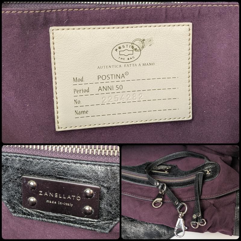 【美品】ザネラート ポスティーナ M 2way ショルダーバッグ ANNI50