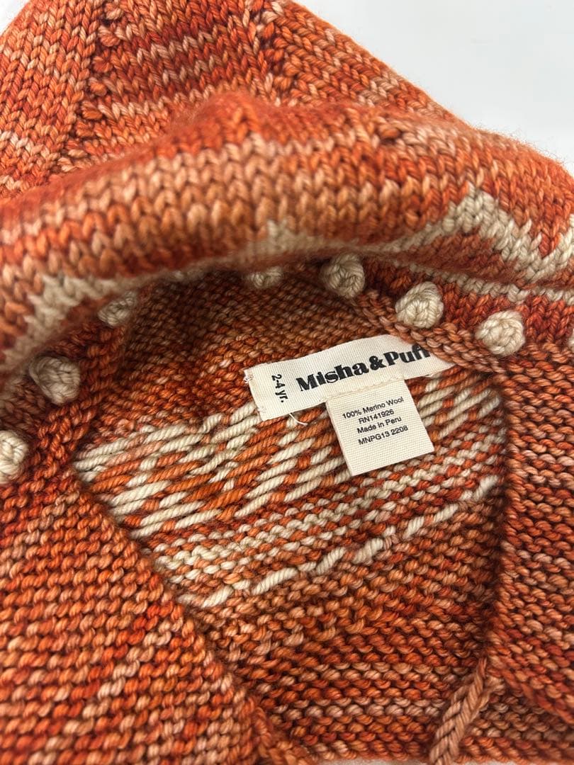 帽子 Misha & Puff pointy peak hat 2-4y