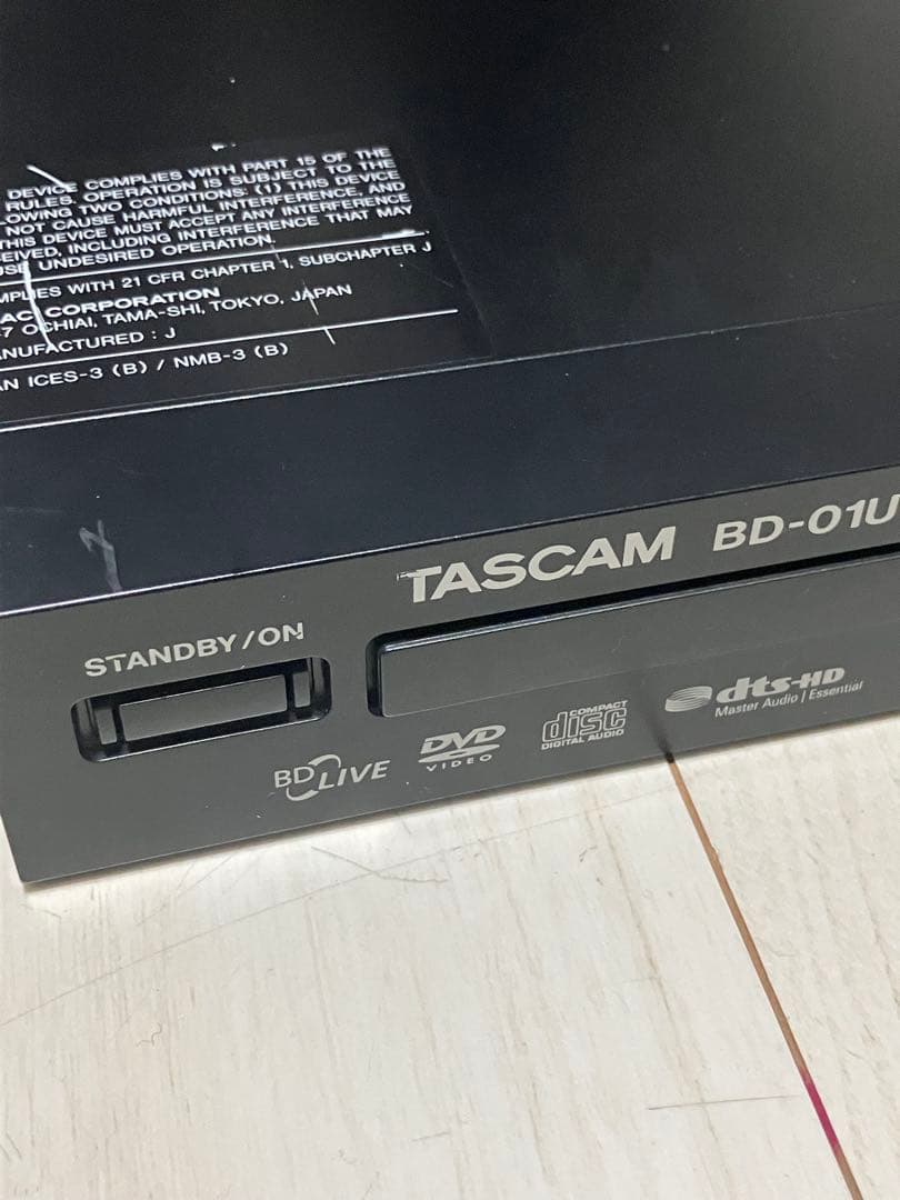 TASCAM BD-01U ブルーレイプレーヤー　ゴムベルト交換済