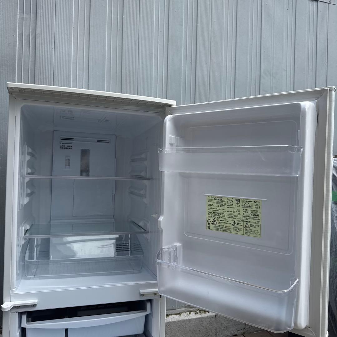 SHARP 冷蔵庫 2ドア つけかえどっちもドア 137L 木目調ホワイト