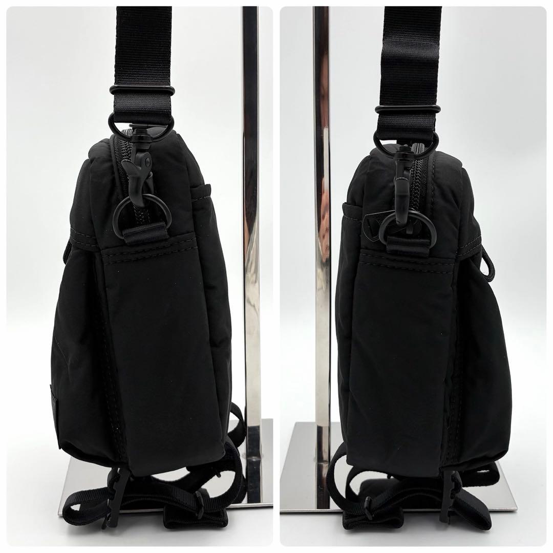 ポーター センシズ ヴァーティカル ショルダーバッグ 黒 ナイロン 男女兼用