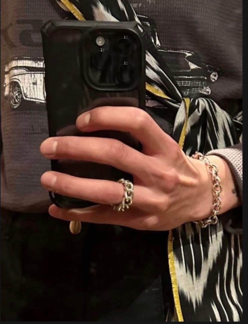 Ｋ. ヴィンテージチェーンブレスレット（silver925）