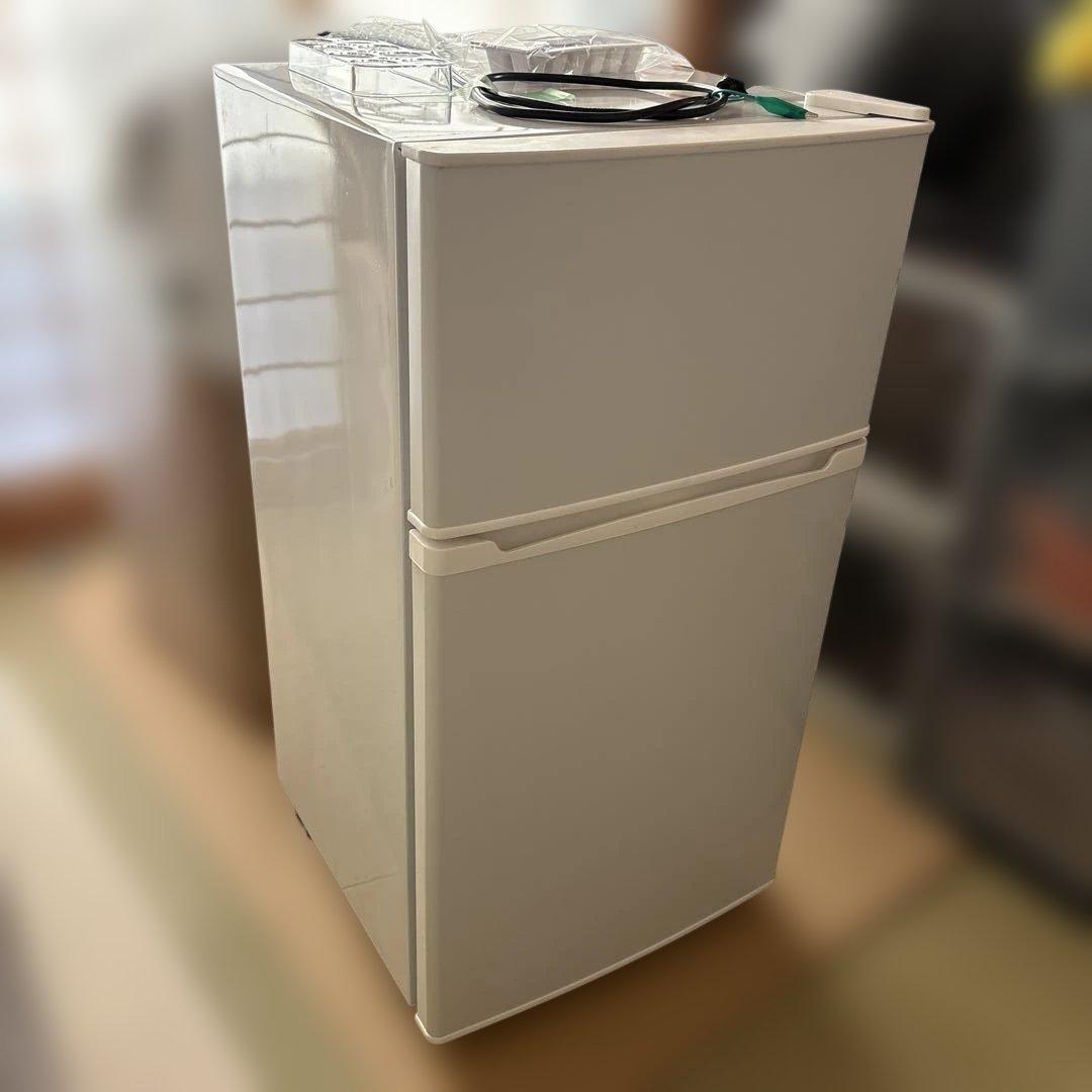 冷蔵庫 2ドア 90L SP-90LD2 シンプル 温度調整可