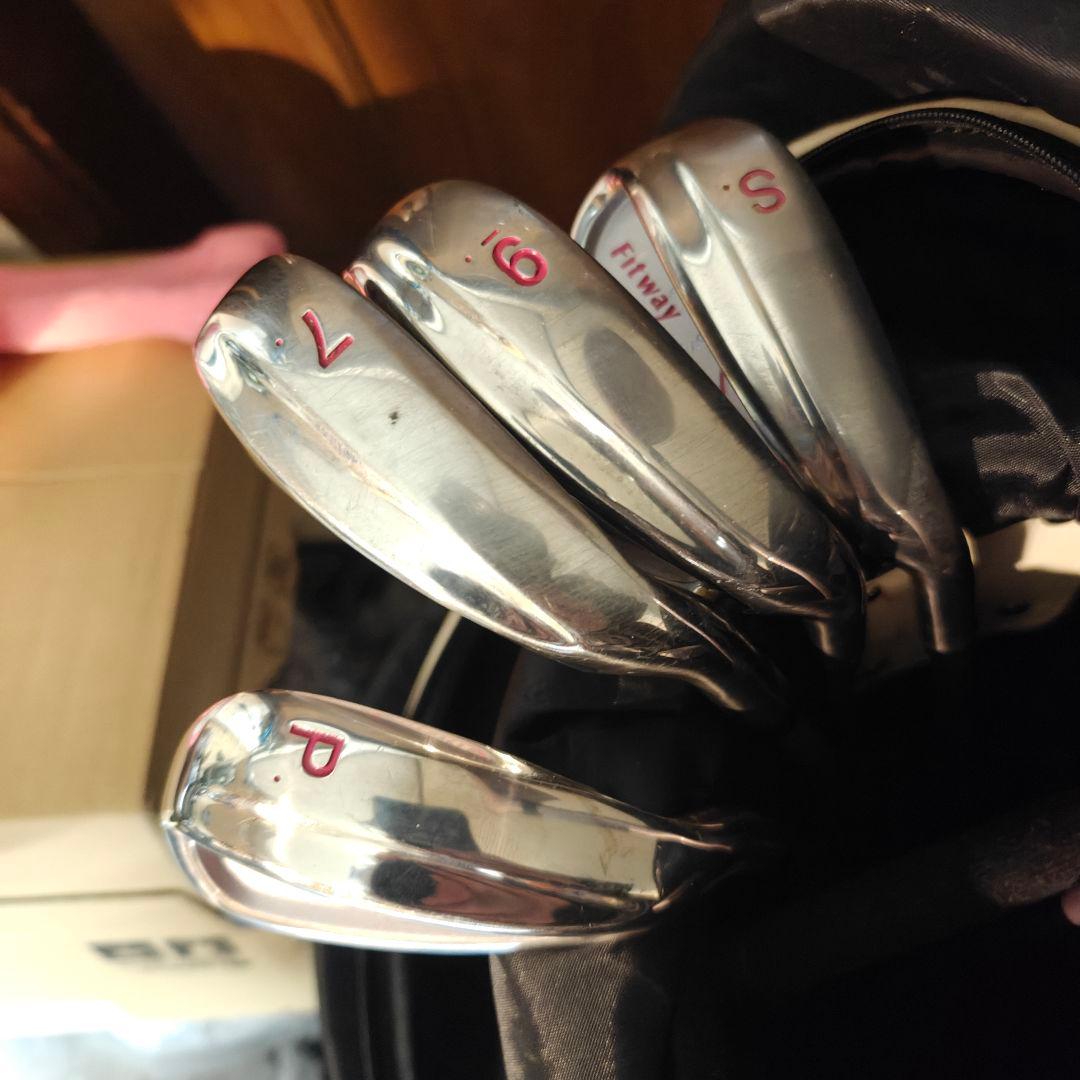 激カワFitway レディース ゴルフクラブ ハーフセット 6本 Lバッグおまけ