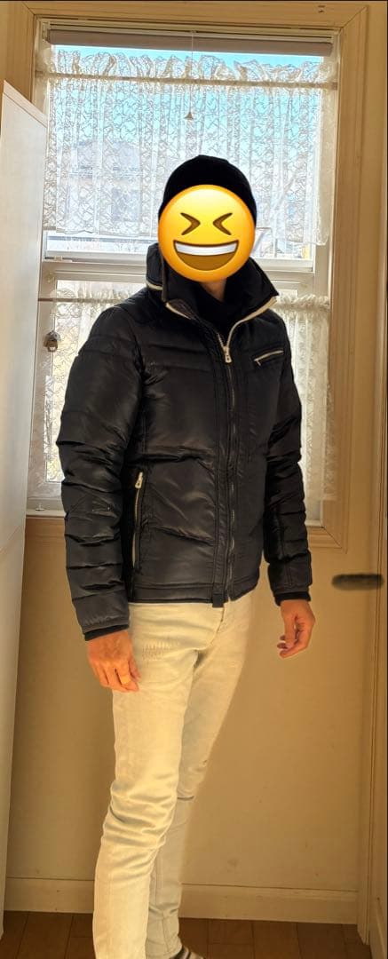 diesel ダウンジャケット　ネイビー　S