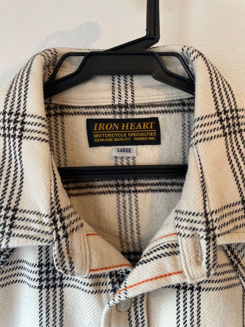 IRON HEART アイアンハート ホワイトメブラックインディゴ サイズL