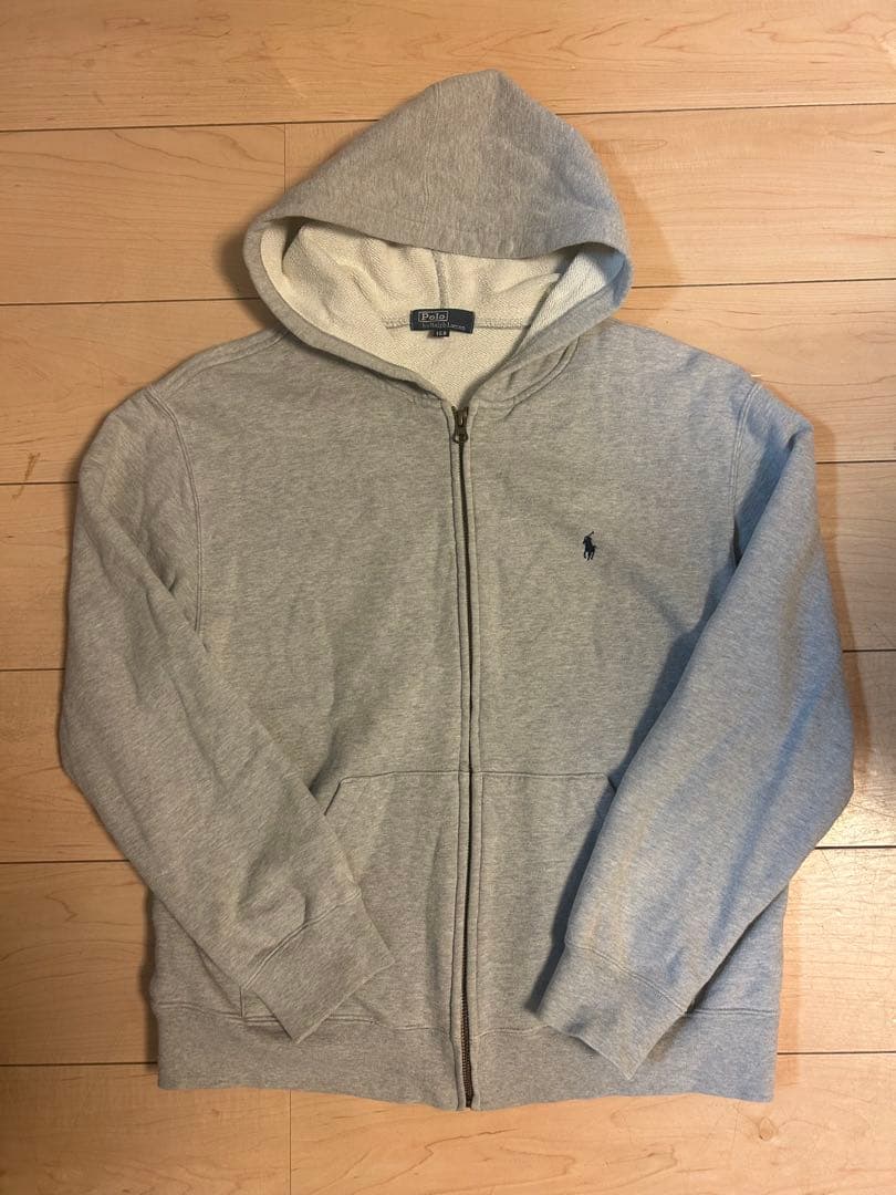 ポロラルフローレン 90s ジップパーカー　グレー S