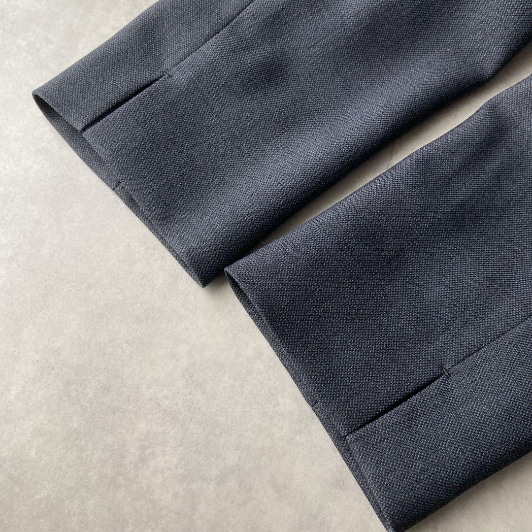 美品✨️インディヴィ　パンツスーツ セットアップ　洗える　現行　秋冬 ネイビー