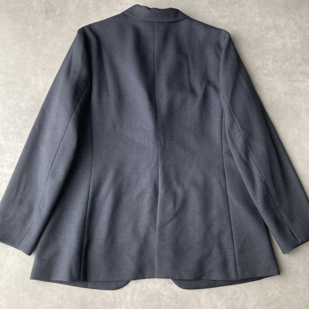 美品✨️インディヴィ　パンツスーツ セットアップ　洗える　現行　秋冬 ネイビー