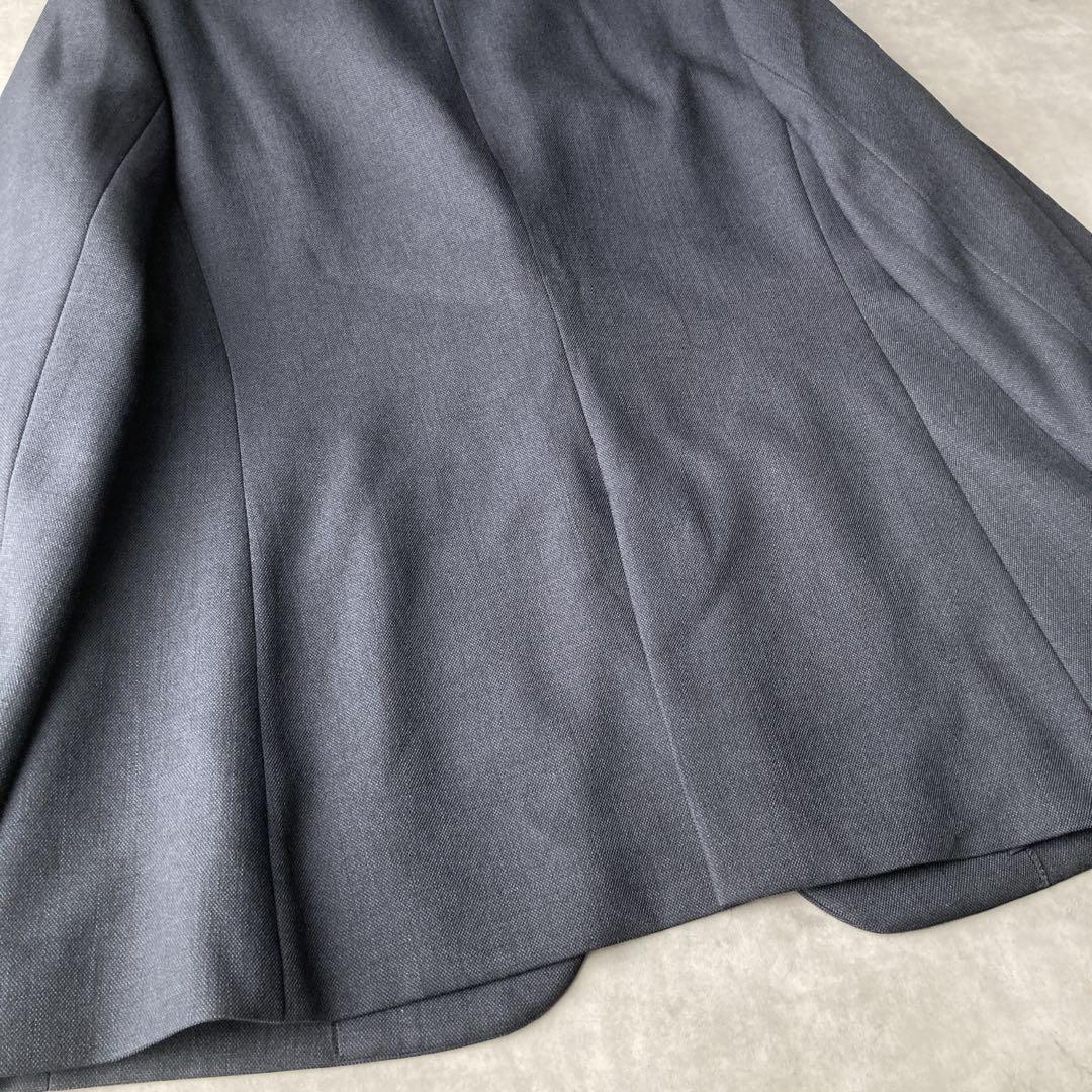 美品✨️インディヴィ　パンツスーツ セットアップ　洗える　現行　秋冬 ネイビー