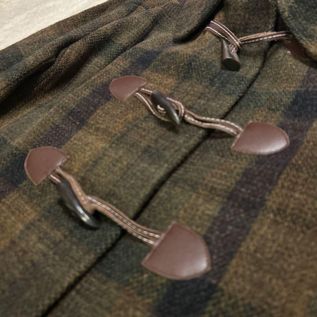 A.P.C アーペーセー チェック柄 ダッフルコート ウール ブラウン系