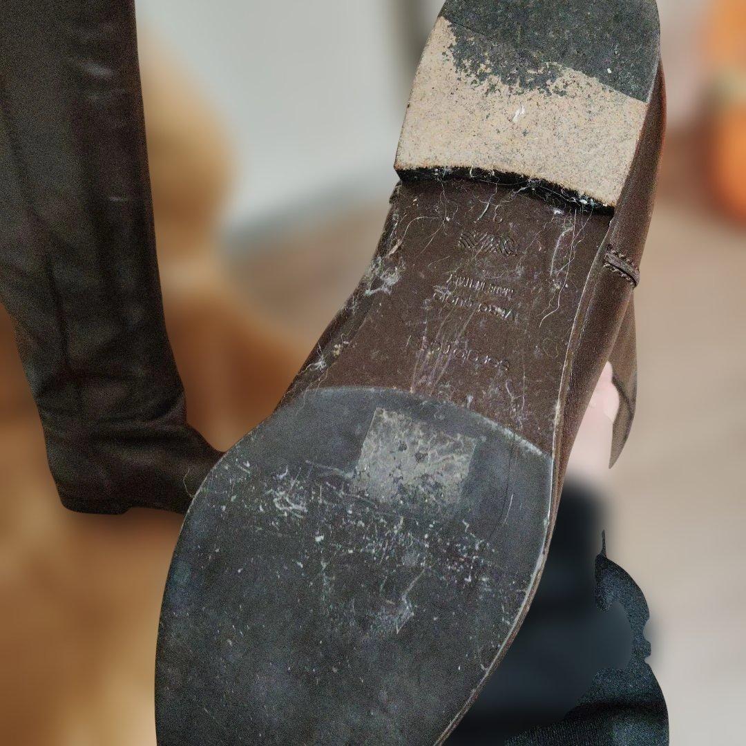 hane様2点おまとめセルジオロッシ　レザーロングブーツ茶37　レディニット