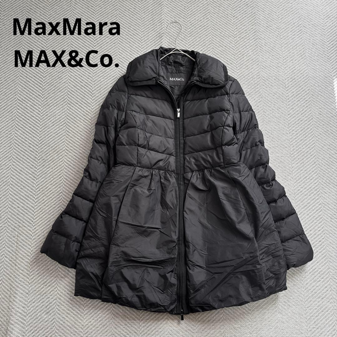美品 MAX&Co. MaxMara 天然羽毛 ダウンコート 美シルエット 38