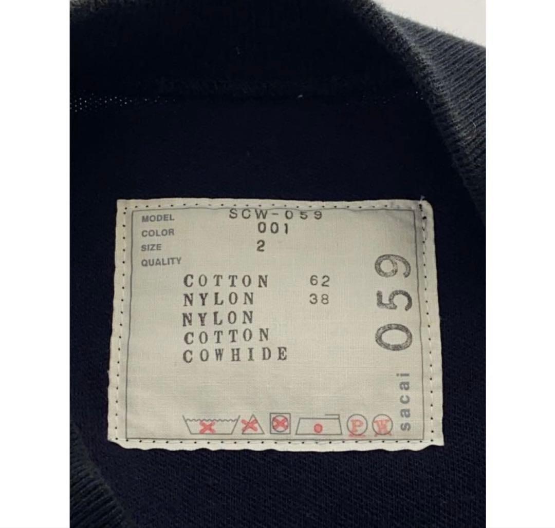 sacai スポンジスウェット　ナイロン異素材ドッキングワンピース　サカイ