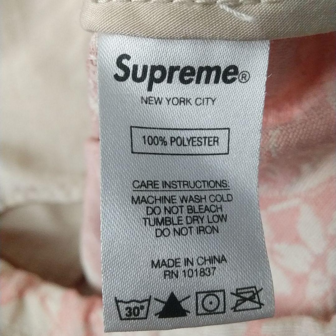 希少サイズ☆シュプリーム 刺繍ロゴ 花柄 ハーフジップ アノラック ジャケット