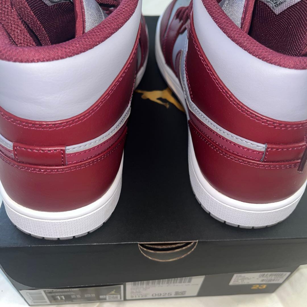 エアジョーダン ハイカット シューズ バーガンディ/グレー