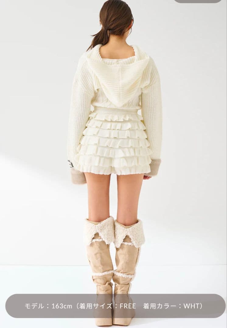 Darich フリルニットコンビネゾン