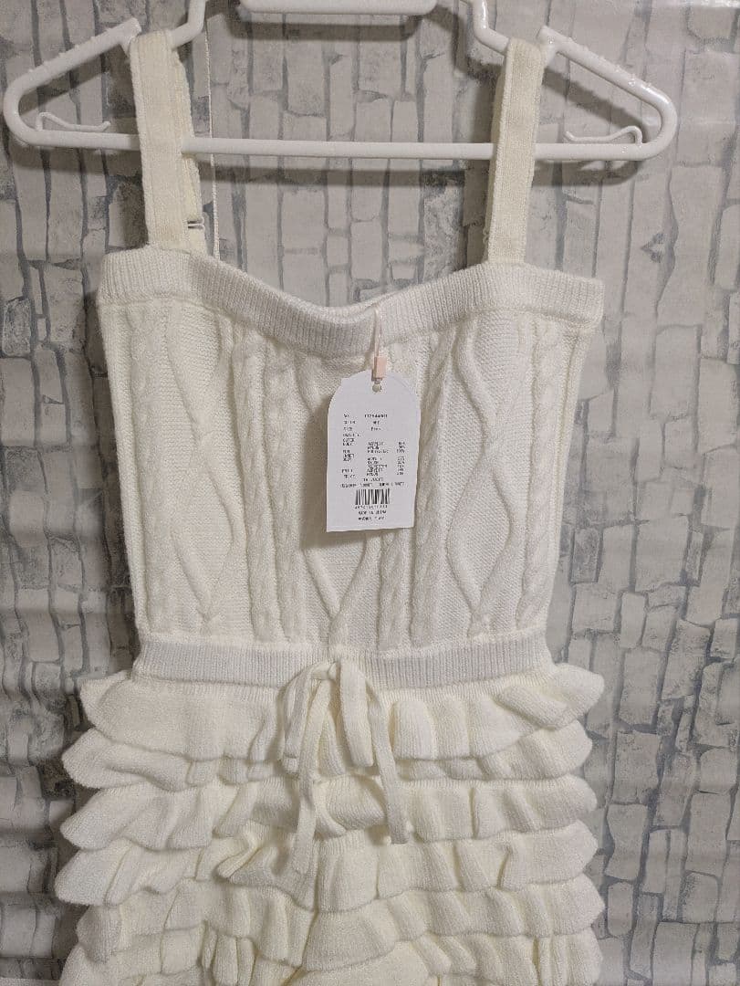 Darich フリルニットコンビネゾン