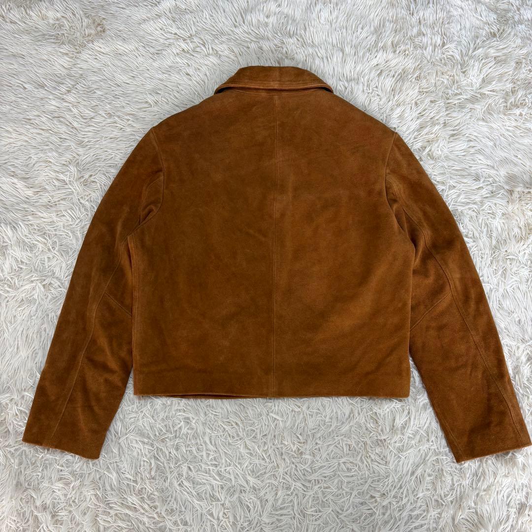 美品 ZARA スエード シングルライダースジャケット 牛革 カウレザー
