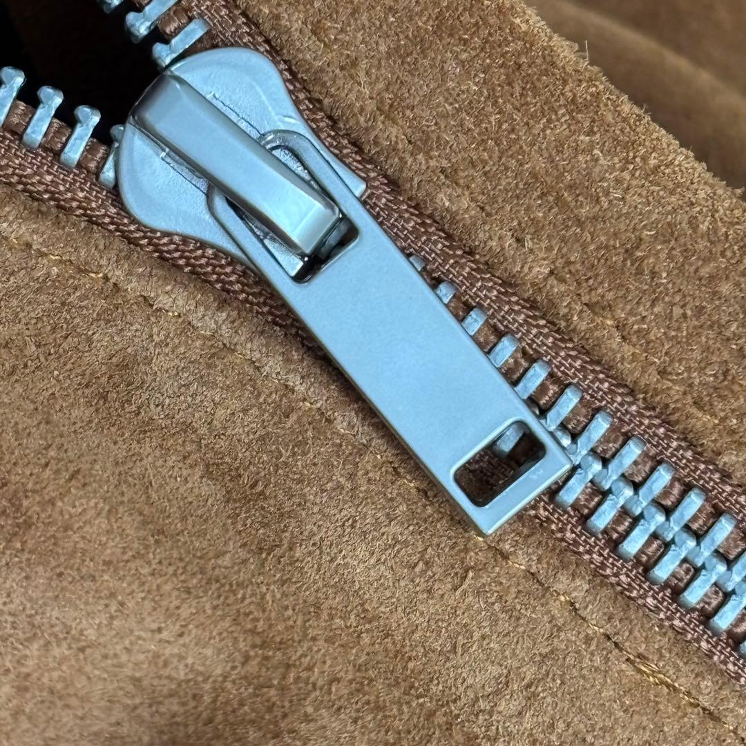 美品 ZARA スエード シングルライダースジャケット 牛革 カウレザー