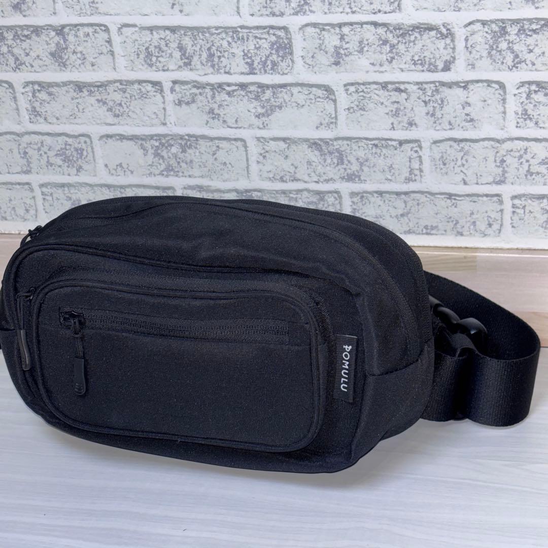 POMULU ポムル　ヒップシート　ショルダーバック　ブラック　黒　美品