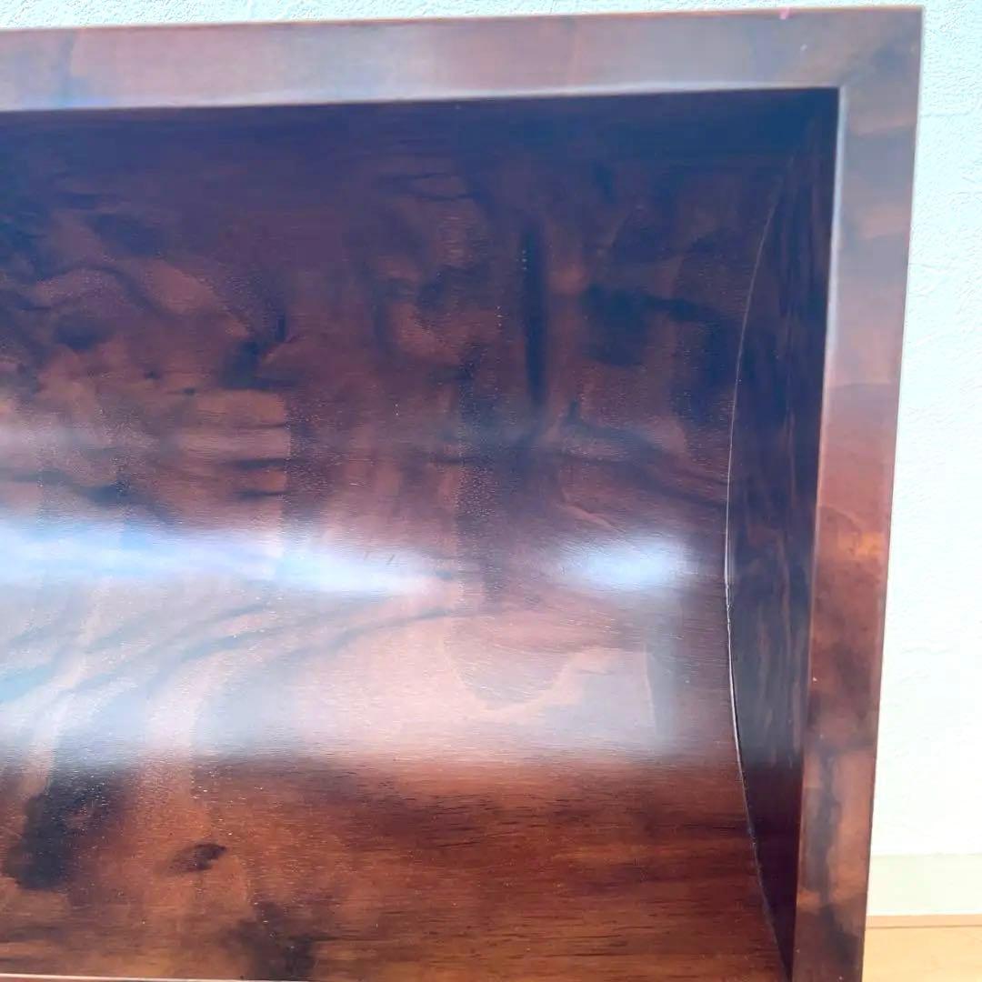 ディスク22枚付き　リュージュオルゴール　ドーム型クルミ象嵌箱ディスクオルゴール