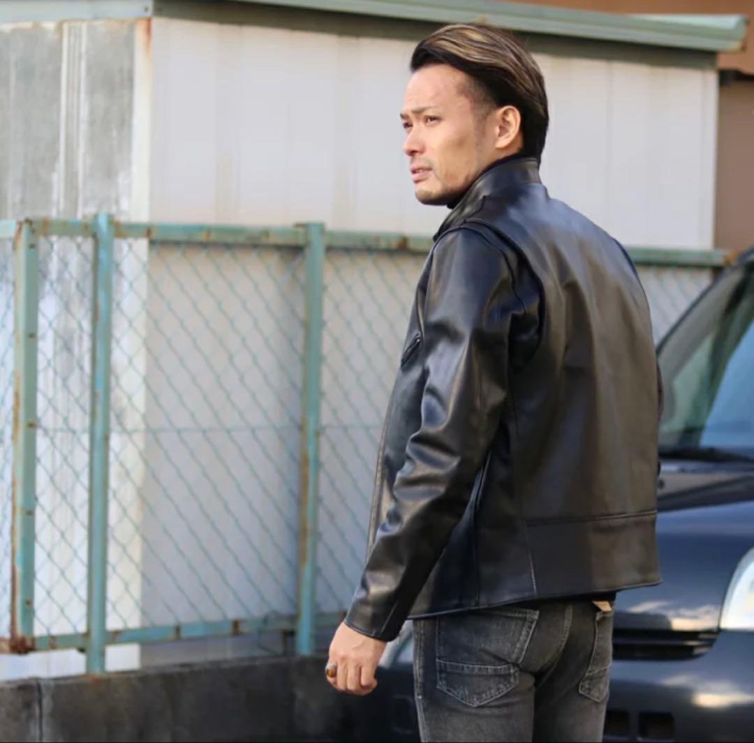 ◆【超美品】schott 641XX ブラックUSA製シングルレザーJKT 36