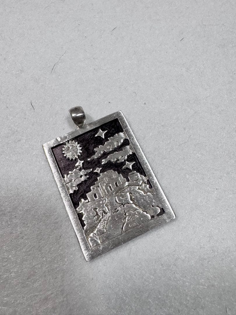 シルバー彫刻ペンダントトップ