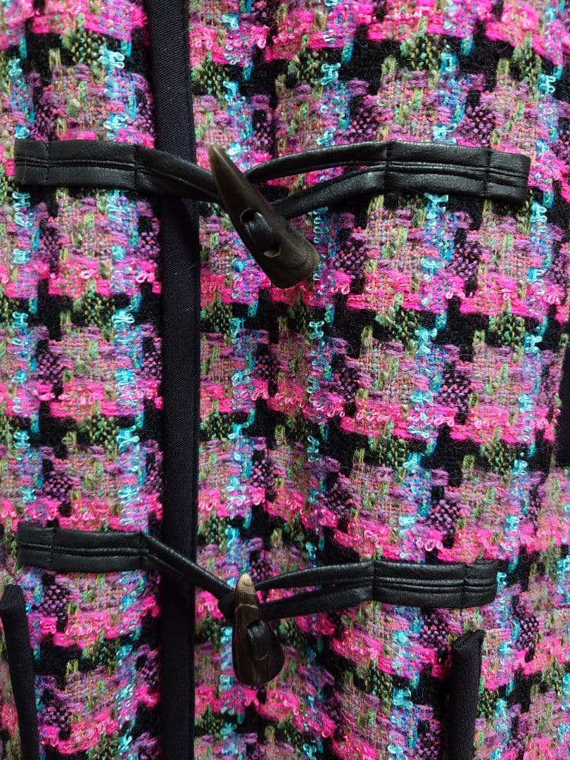 英国ツィードダッフルコート ファー付き