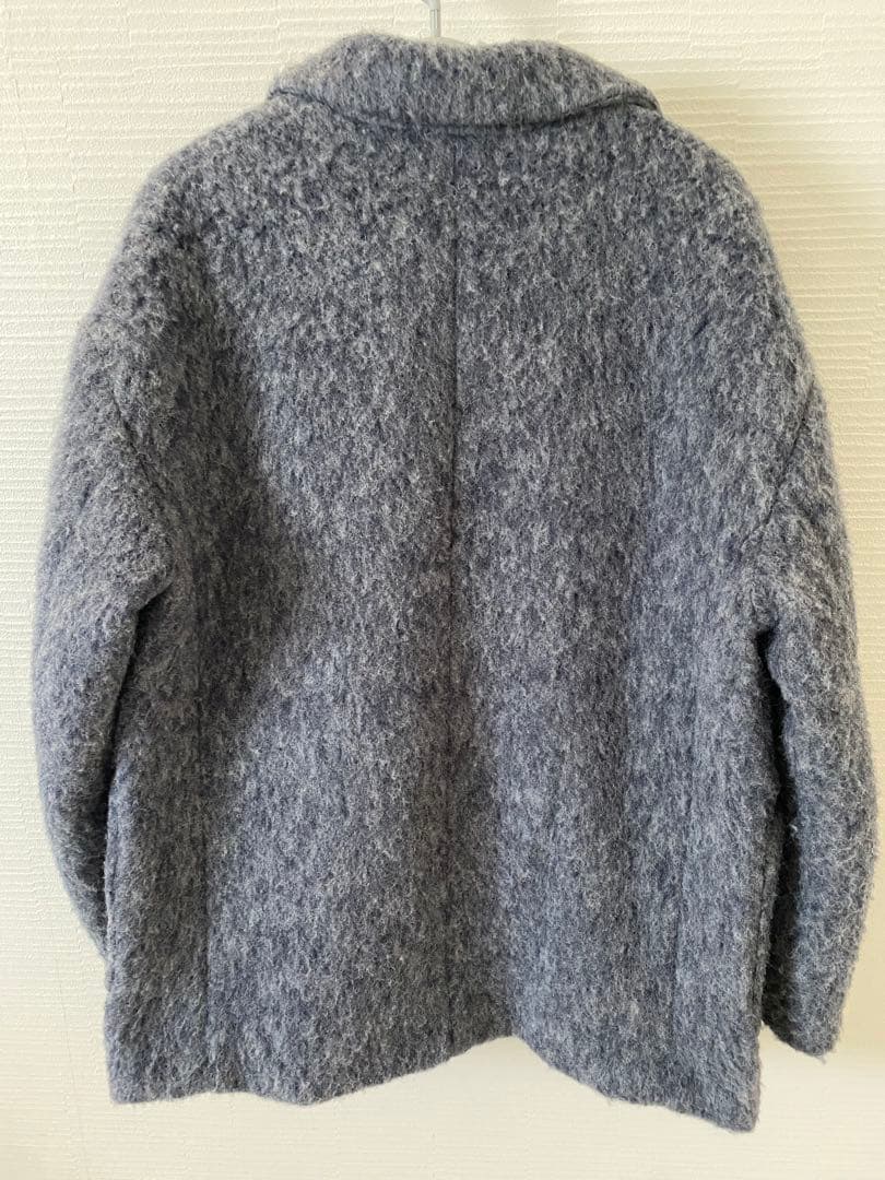 SHIPS any ウールミックスシャギーシングルコート