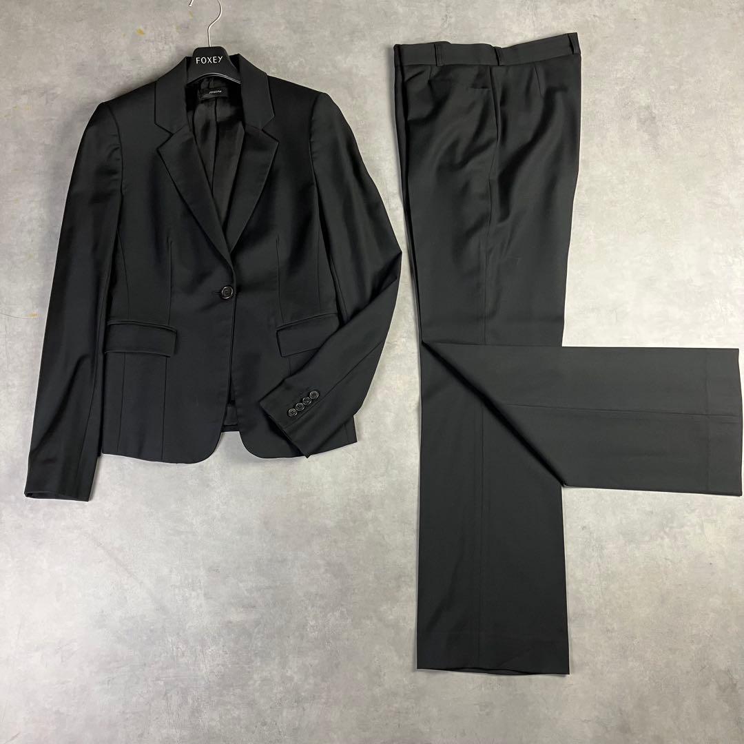 JOSEPH セットアップ スーツ 黒 38 パンツスーツ ママスーツ 卒業式