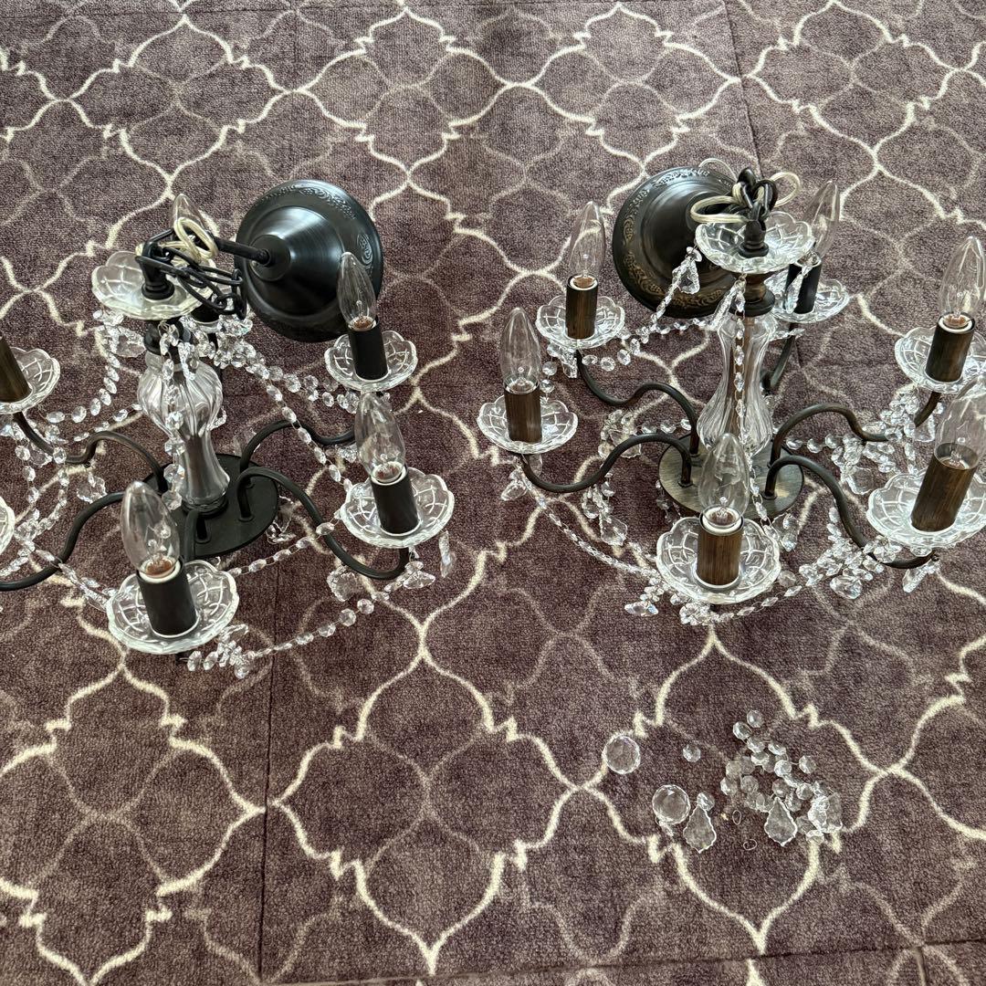 ペンちゃん　2台セット　スワロフスキー クリスタル シャンデリア