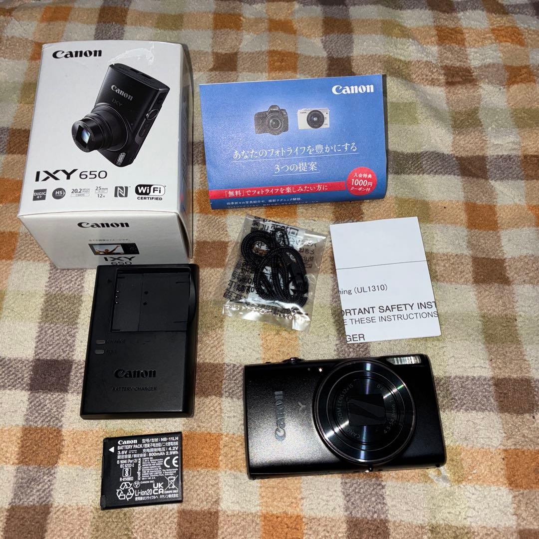 Canon IXY 650 コンパクトデジタルカメラ　ブラック