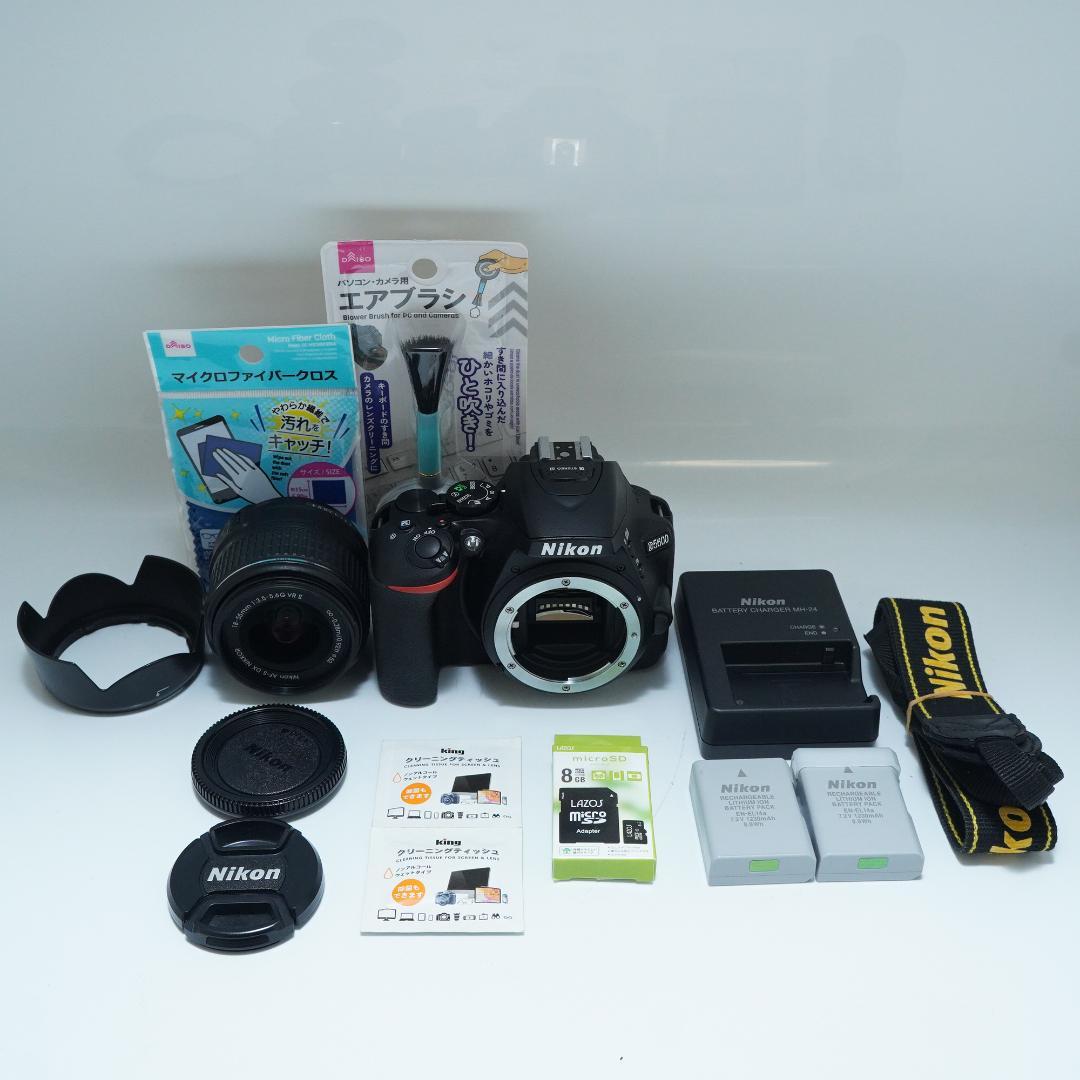 スマホに自動転送Nikon D5600レンズセット シャッター数2,571 枚