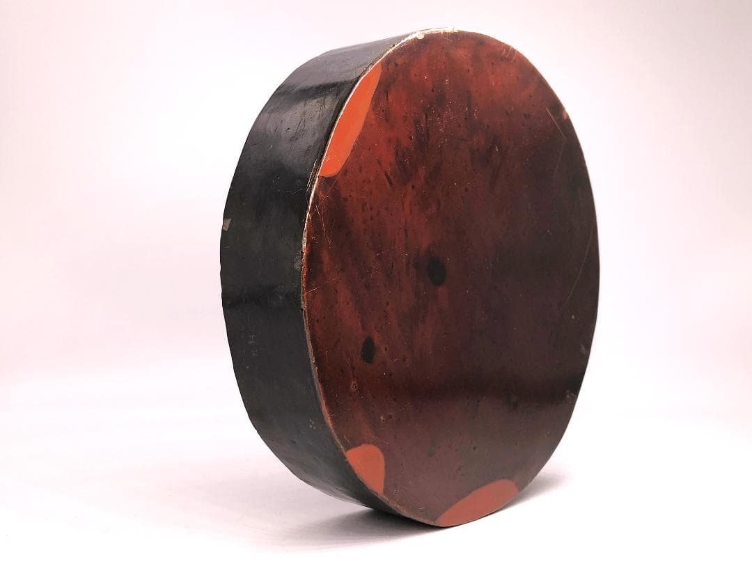 【 黒色澄泥硯 】　本阿弥光悦 作/土佐光起 下絵　伝世品　　O1205E