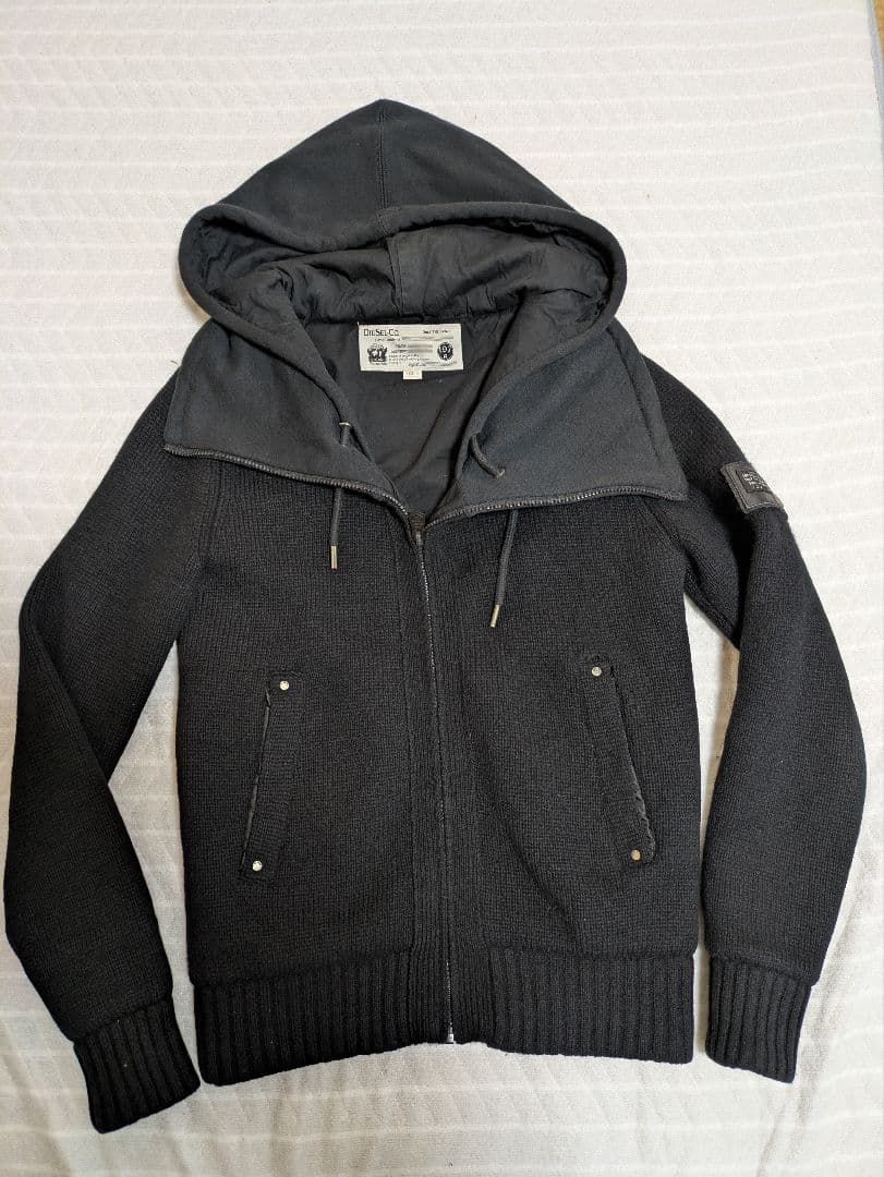 DIESEL ディーゼル ニットパーカー ジャケット アウター ブラック