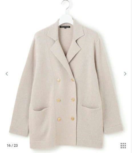 23区【見上愛さん着用/Oggi掲載】カシミヤブレンド ニット ジャケット