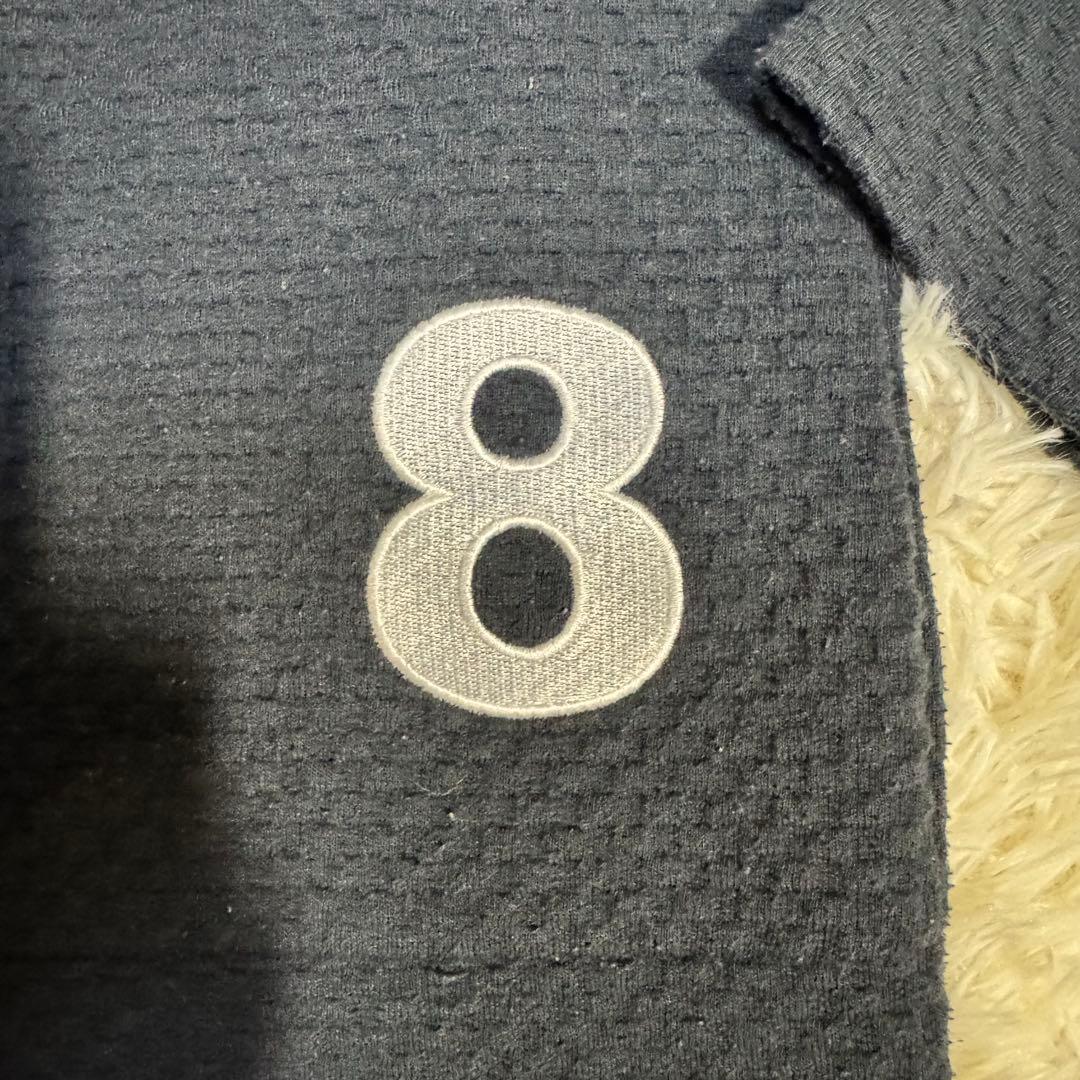 【ムータマリンゴルフ】秋冬人気ロゴワッペン×ワッフル 長袖ゴルフジップパーカーM