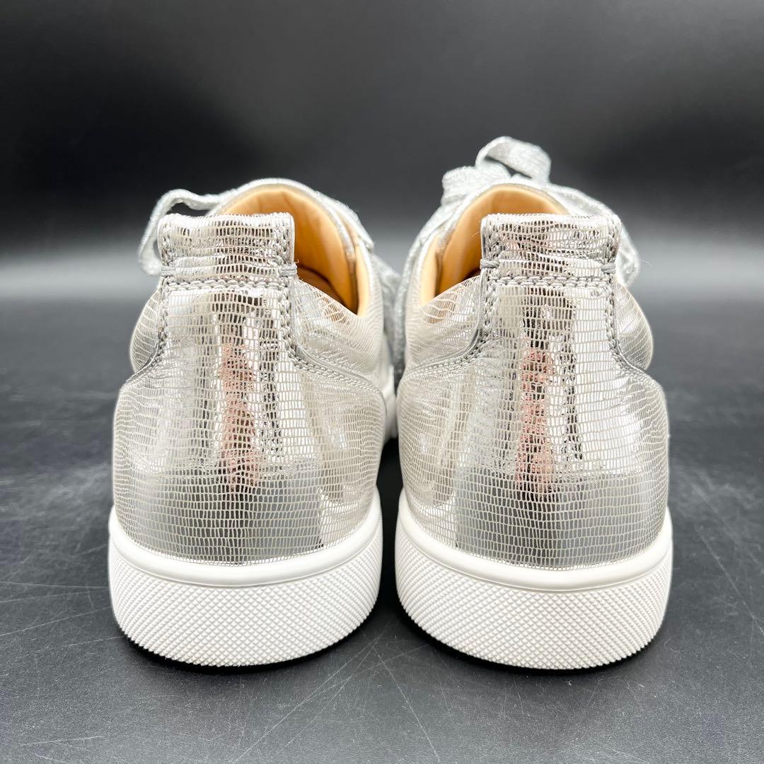 美品✨ クリスチャンルブタン シルバー型押し スパイクスタッズ 27cm相当