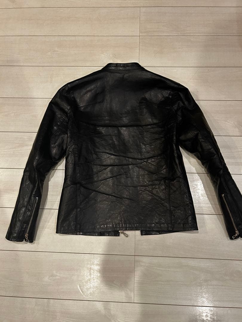 STURM ブラック レザージャケット シングルライダース