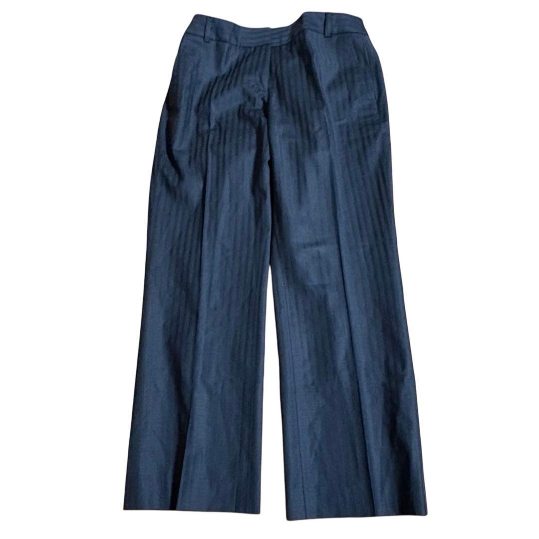 アイシービー☆パンツスーツ　ストライプ　テーラードジャケット　42 大きいサイズ