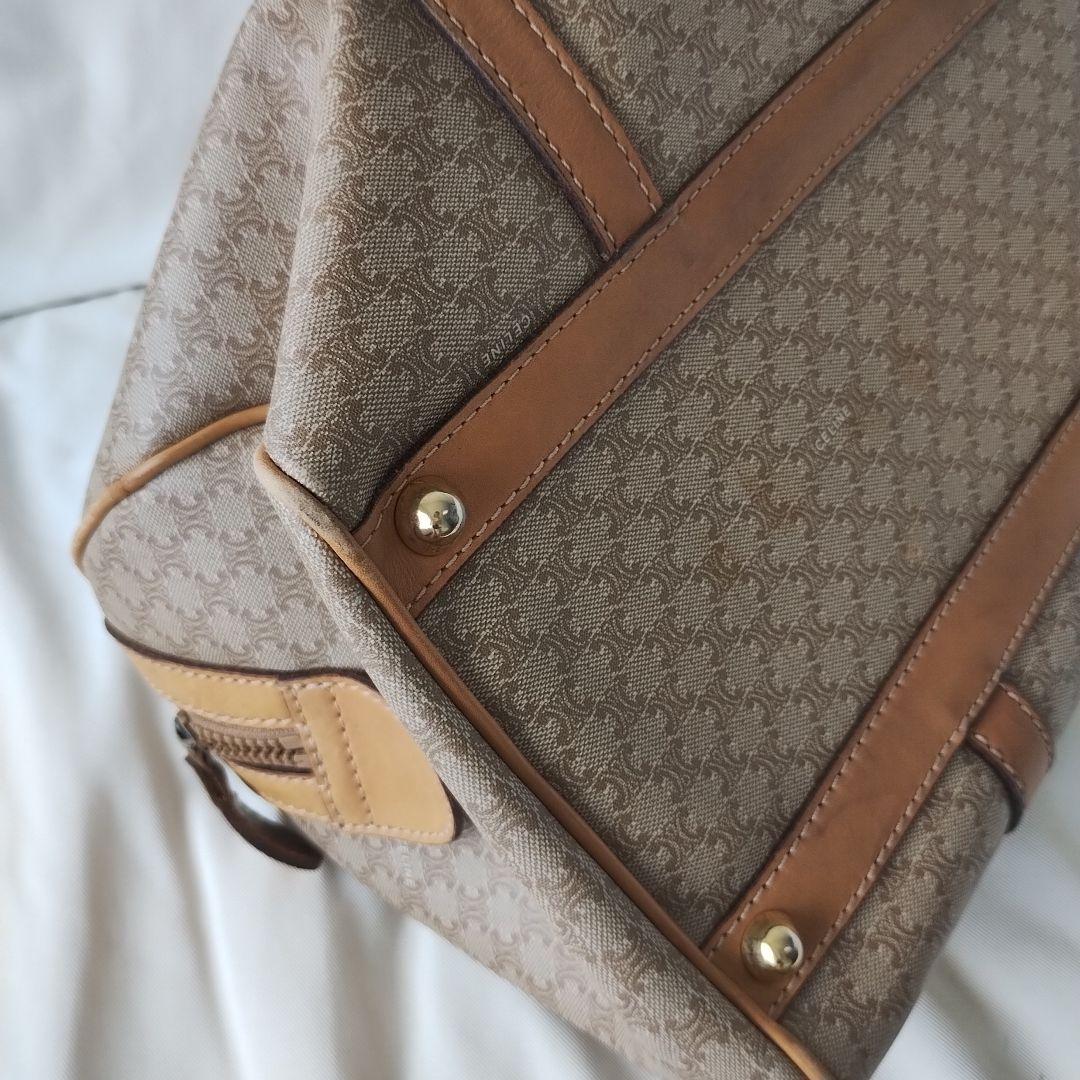 CELINE セリーヌ ミニボストン ハンドバッグ マカダム柄