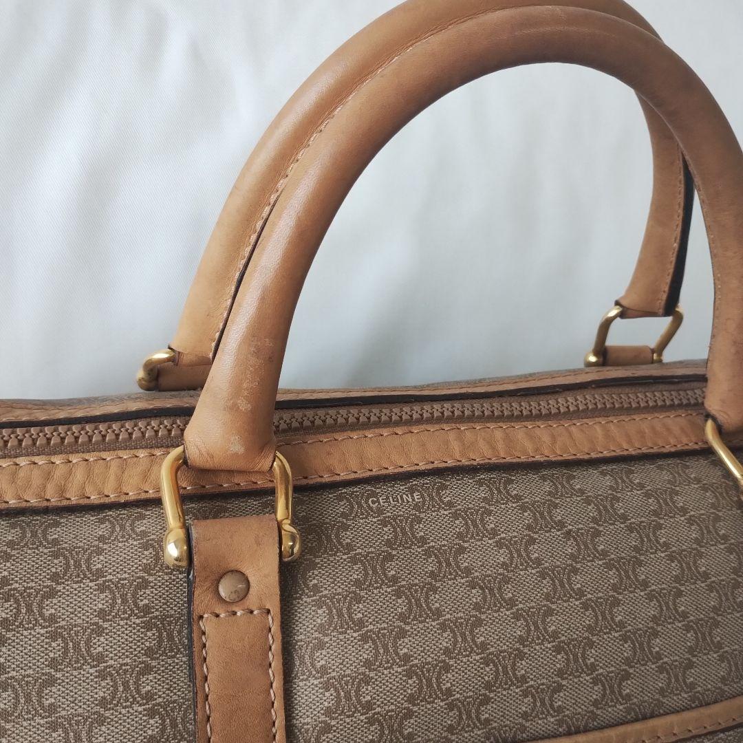 CELINE セリーヌ ミニボストン ハンドバッグ マカダム柄