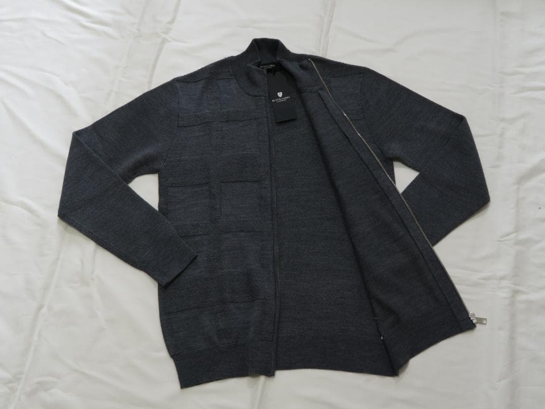 ブラックレーベル 　ジップアップニットセーターM　30,800円 グレー