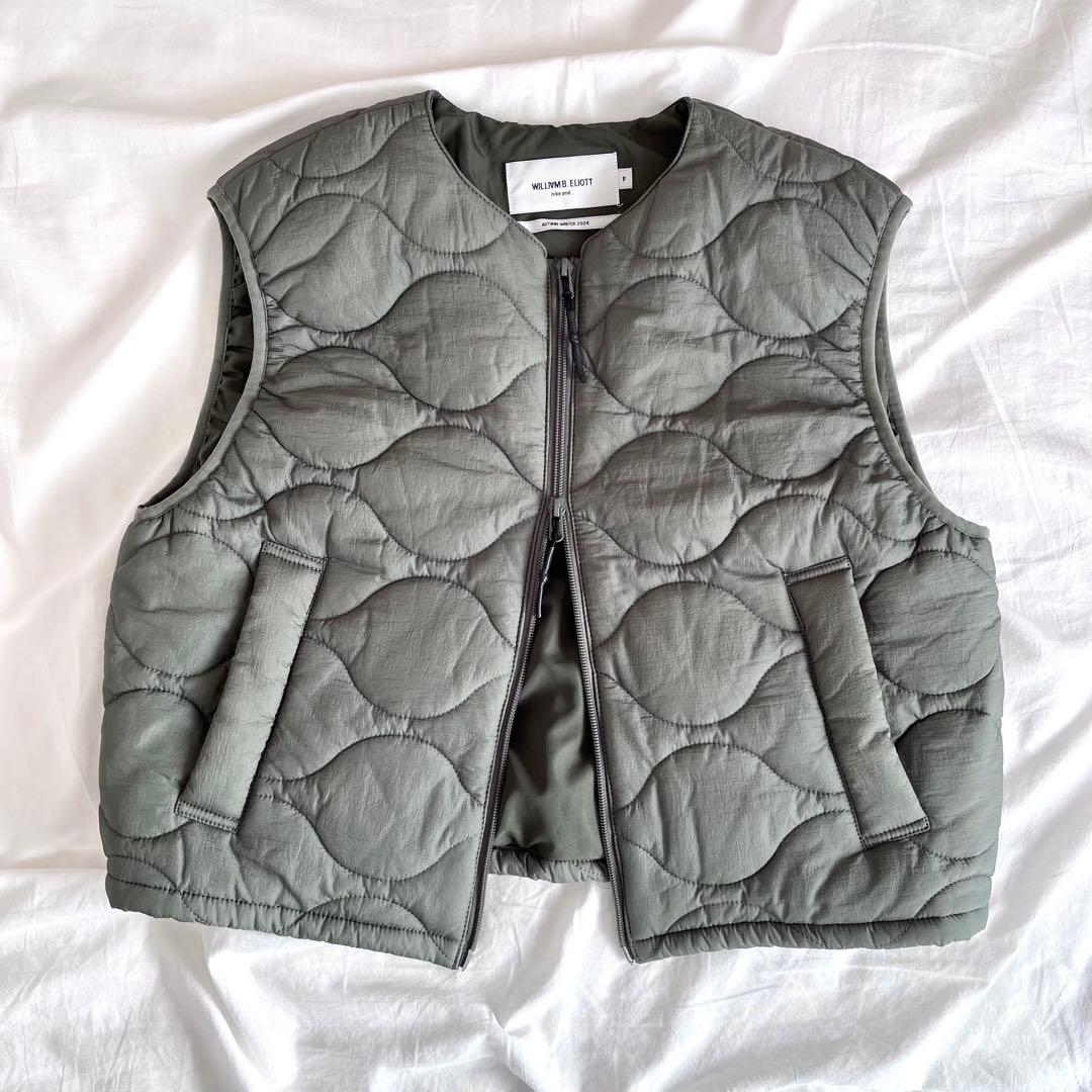 ニコアンド... WILLIAM B.ELIOTT ドロストキルトベスト カーキ