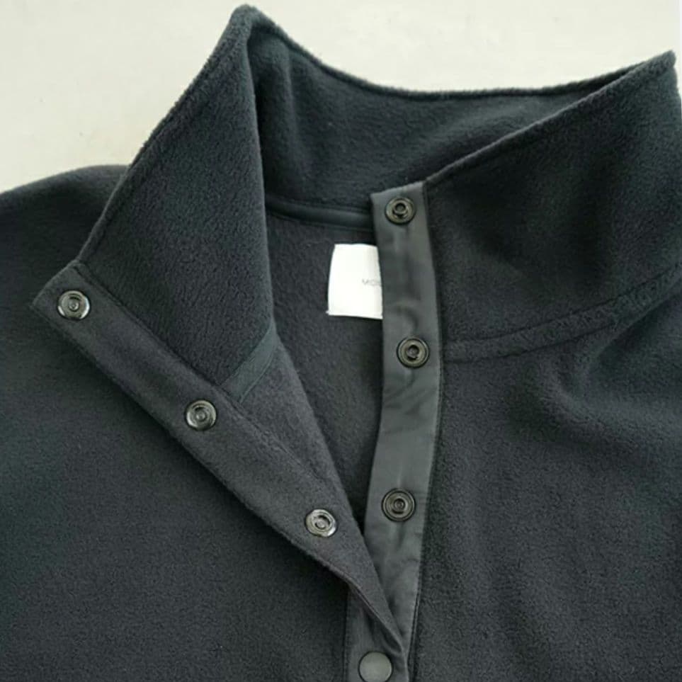 MIDIUMISOLID　ミディウミソリッド　フリースアノラックプルオーバー　黒